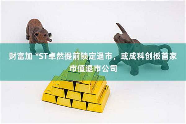 财富加 *ST卓然提前锁定退市，或成科创板首家市值退市公司